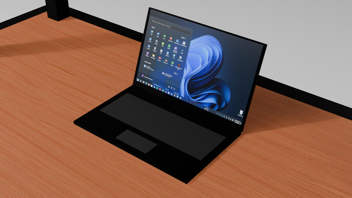 Furniture Remodeling – closeup of simple laptop model