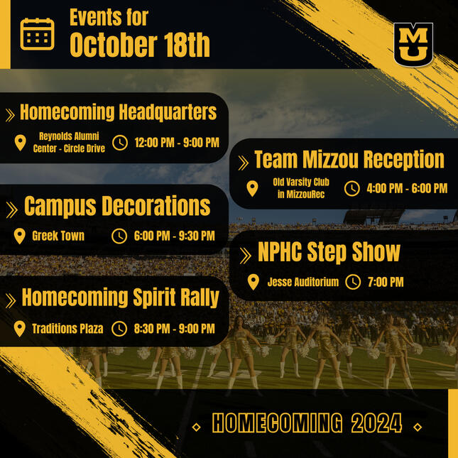 Homecoming Week Fall 2024 - October 18th