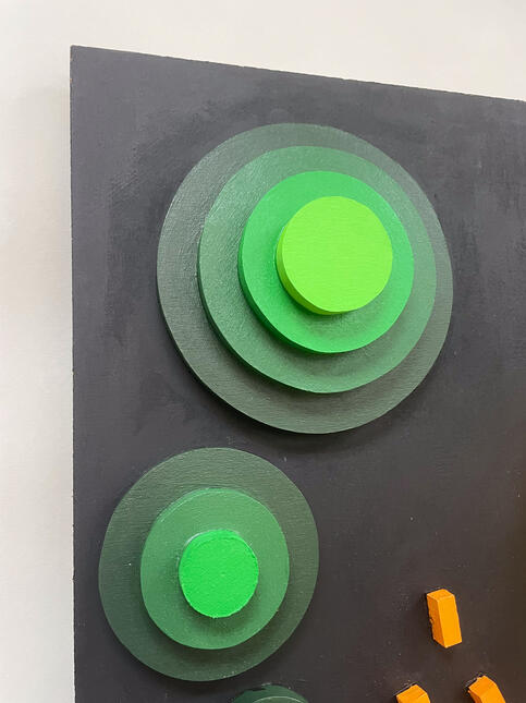 Abstract Self-Portrait (Detail), Acrylic on MDF