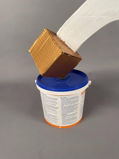 Retrofitting Project, Acrylic on Cardboard