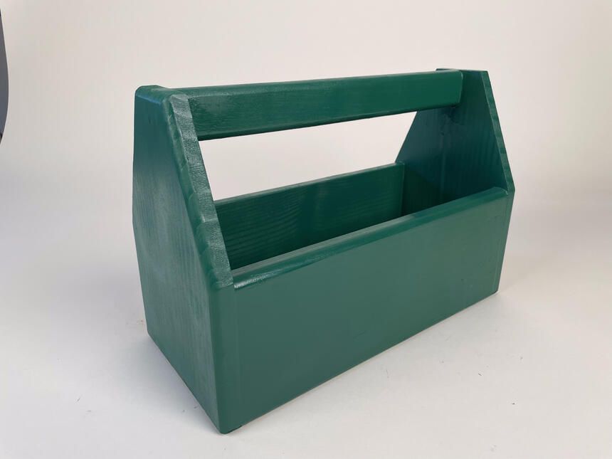 Wood Toolbox, Acrylic on Woodwork