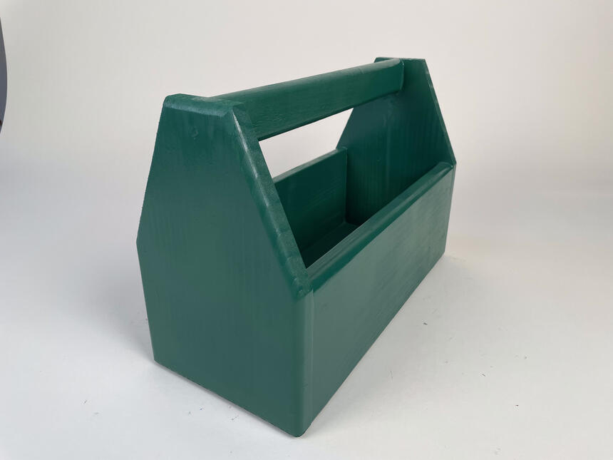 Wood Toolbox, Acrylic on Woodwork