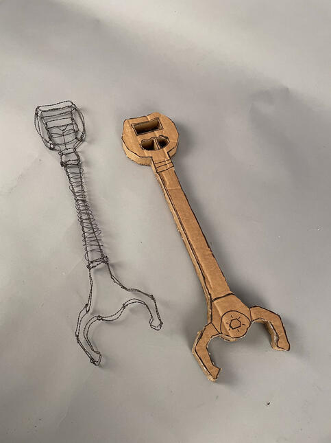 Wire Clone, Cardboard and Aluminum Wire