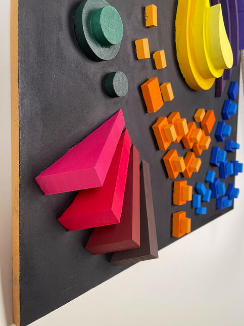 Abstract Self-Portrait (Detail), Acrylic on MDF