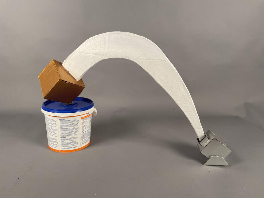 Retrofitting Project, Acrylic on Cardboard