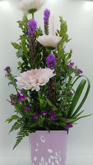Linear Arrangement – Pink & Purple