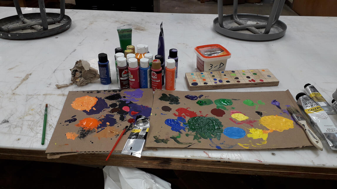 Abstract Self-Portrait – Working in the studio