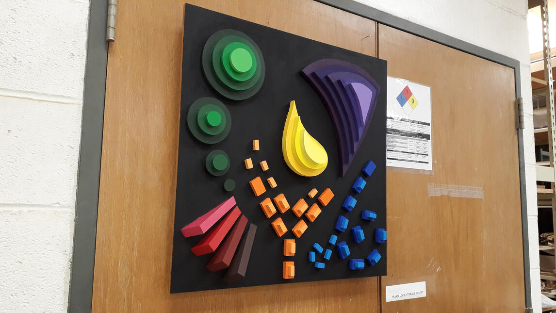 Abstract Self-Portrait – Displaying in the studio