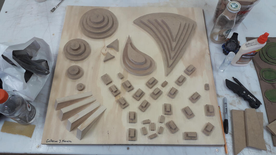 Abstract Self-Portrait – Working in the studio