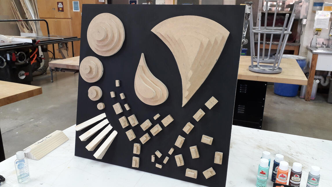 Abstract Self-Portrait – Working in the studio