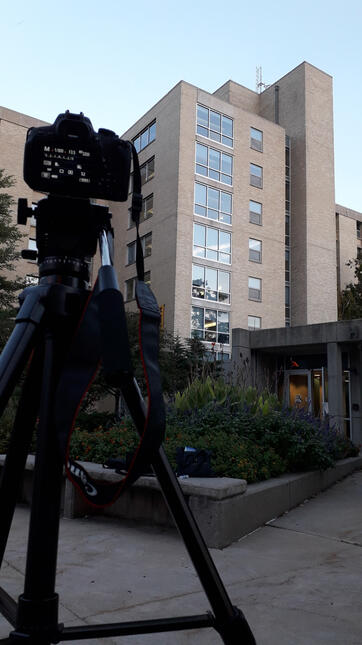 DSLR camera in the field